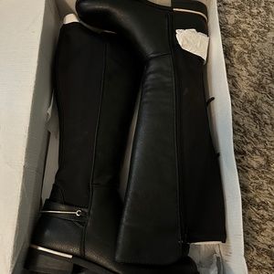 Black leather boot